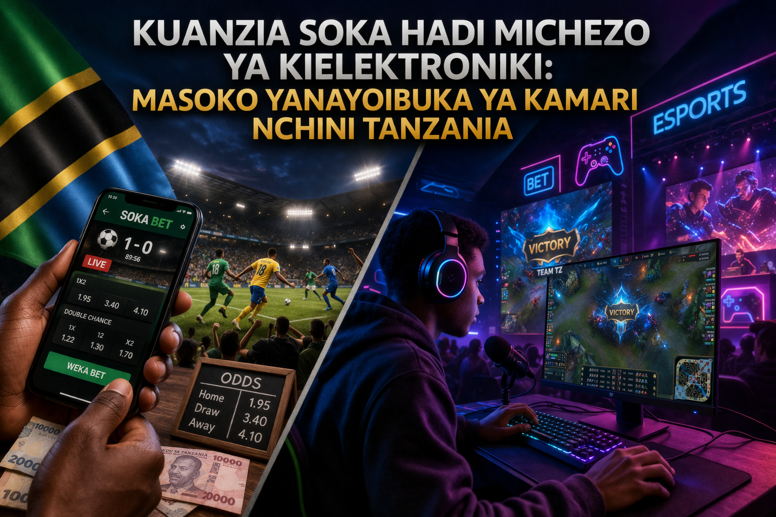 Kuanzia Soka hadi Michezo ya Kielektroniki: Masoko Yanayoibuka ya Kamari nchini Tanzania